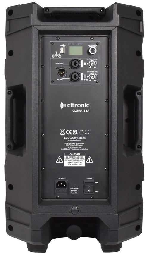 Citronic CLARA 12A 12 inch Powered Speakers - ONE PAIR