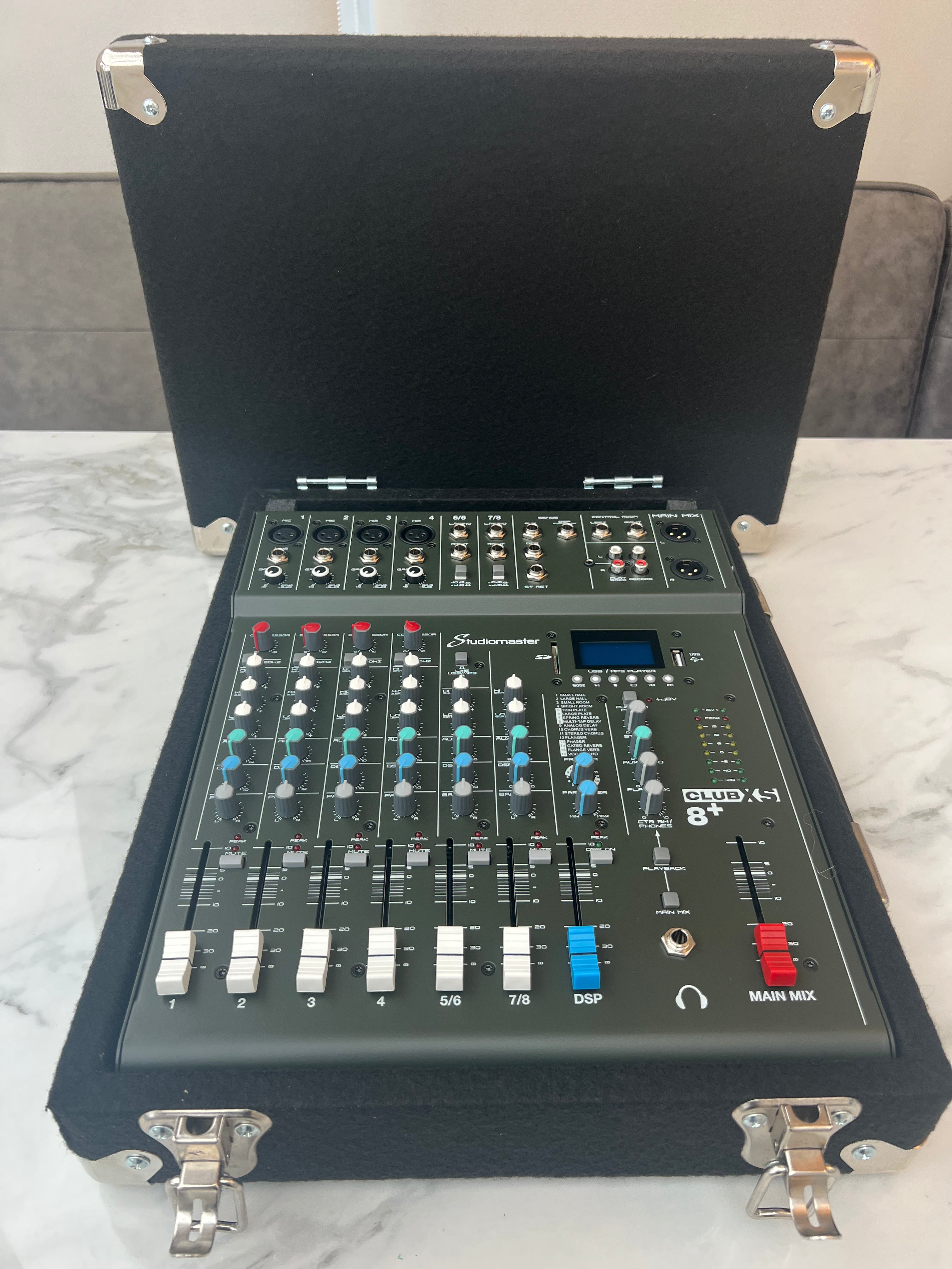 EXCLUSIVE Studiomaster Club XS8+ Mixer in Bespoke Flight Case