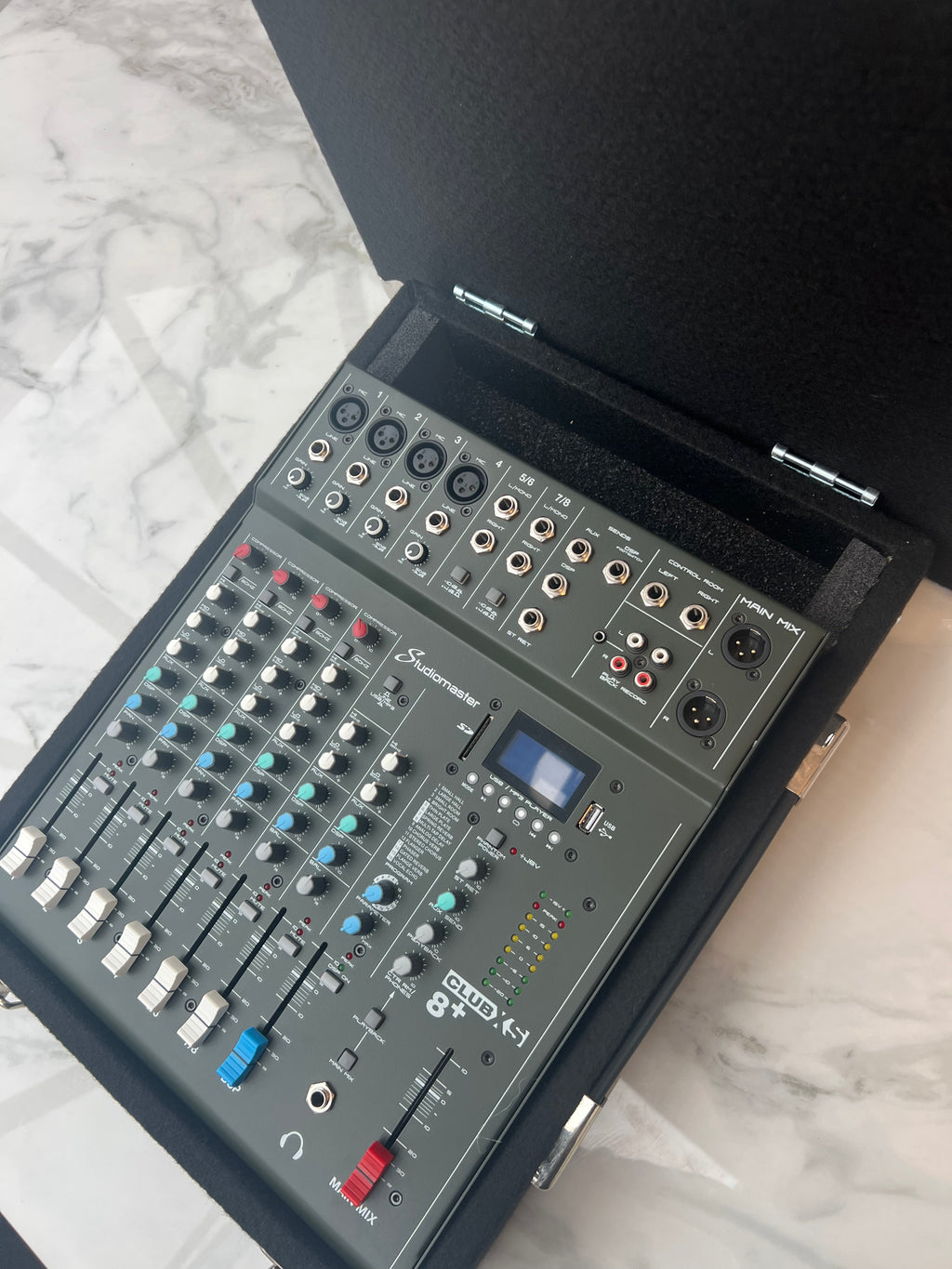 EXCLUSIVE Studiomaster Club XS8+ Mixer in Bespoke Flight Case