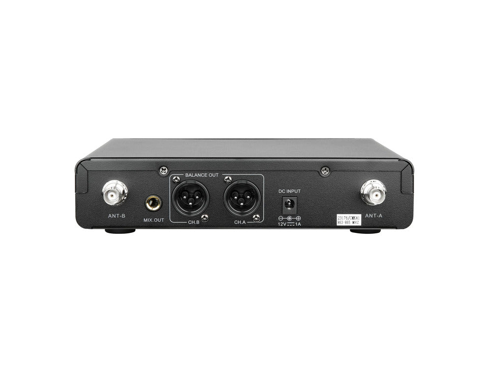 Q-AUDIO QWM1960 HH V3 UHF Dual Channel True Diversity Dual Handheld Wireless Mic System