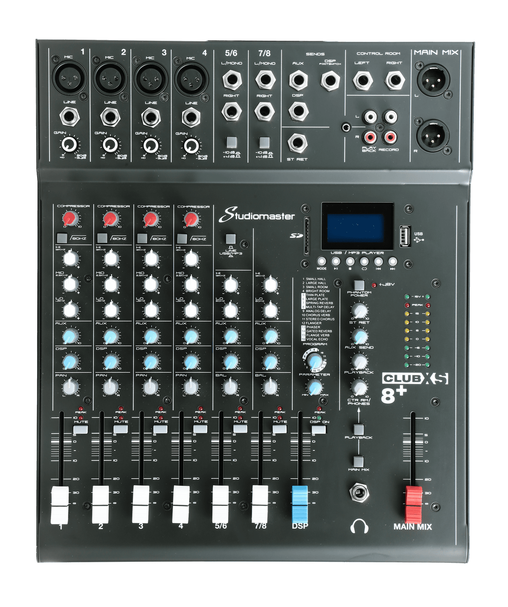 EXCLUSIVE Studiomaster Club XS8+ Mixer in Bespoke Flight Case